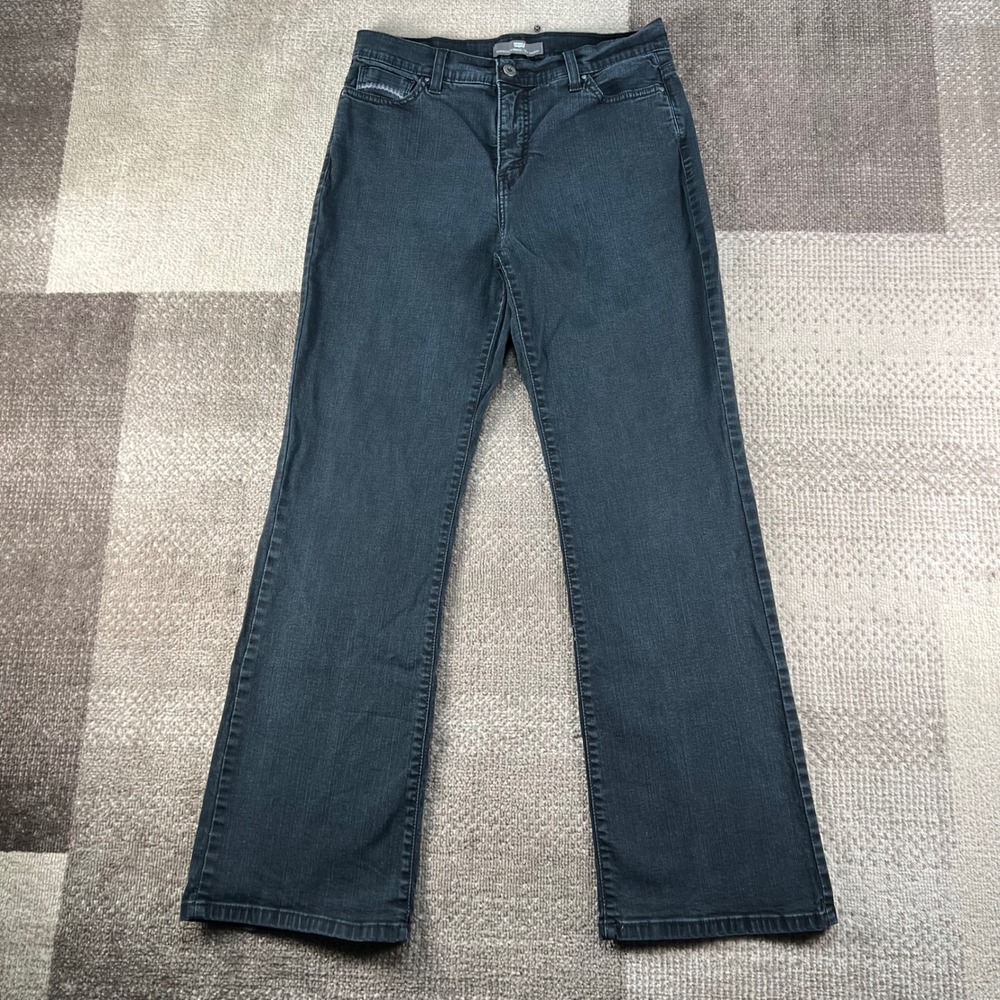 Levis 512 Bootcut Perfectly Slimming Jeans Dark Wash Denim Blue Women 14M